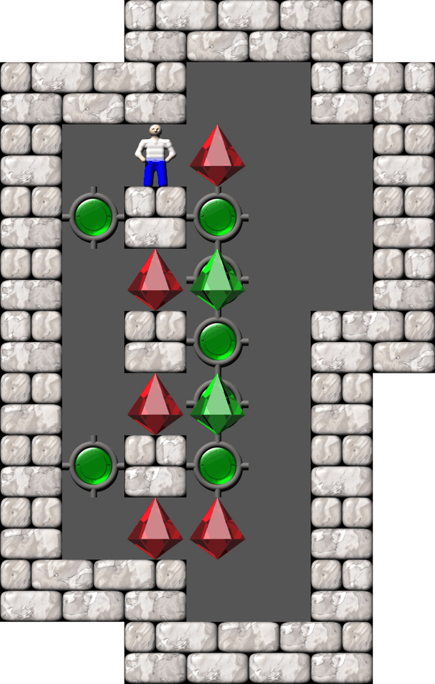 Sokoban The Warehouse I - Vertical Mobility level 16